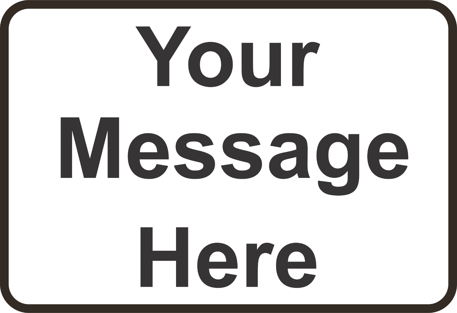 New Personalized Aluminum Metal Sign Customized With Custom Text 8" x 12" Size