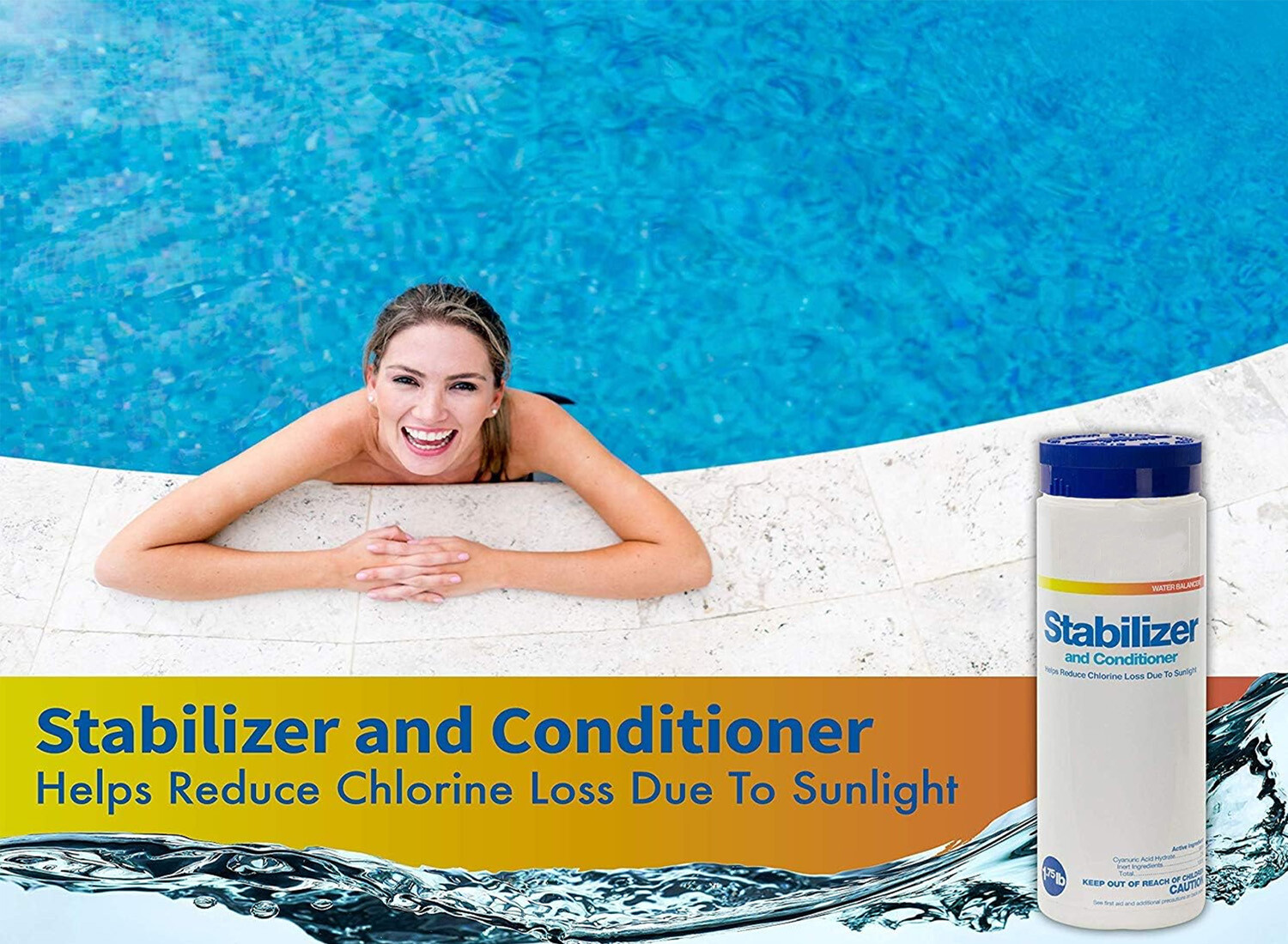 Conditioner & Stabilizer Cyanuric Acid For Swimming Pools - (Choose Size)