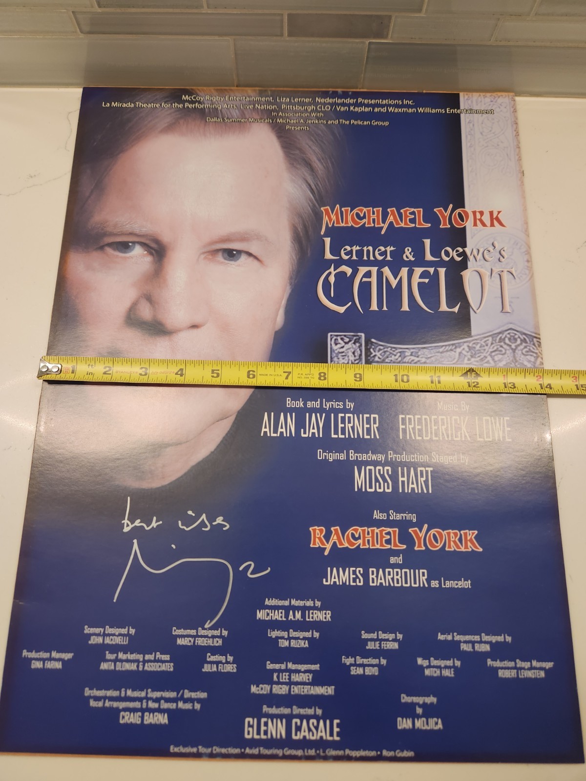 Michael York Signed Lerner & Loewe's Camelot Framed Original Musical Poster 2007