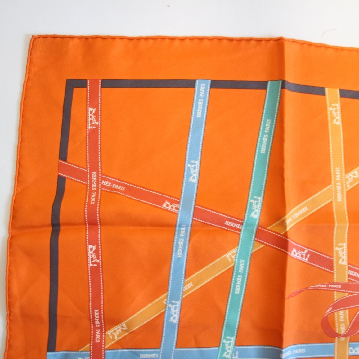 Hermès Carre Gavroche 45 Silk Scarf Orange