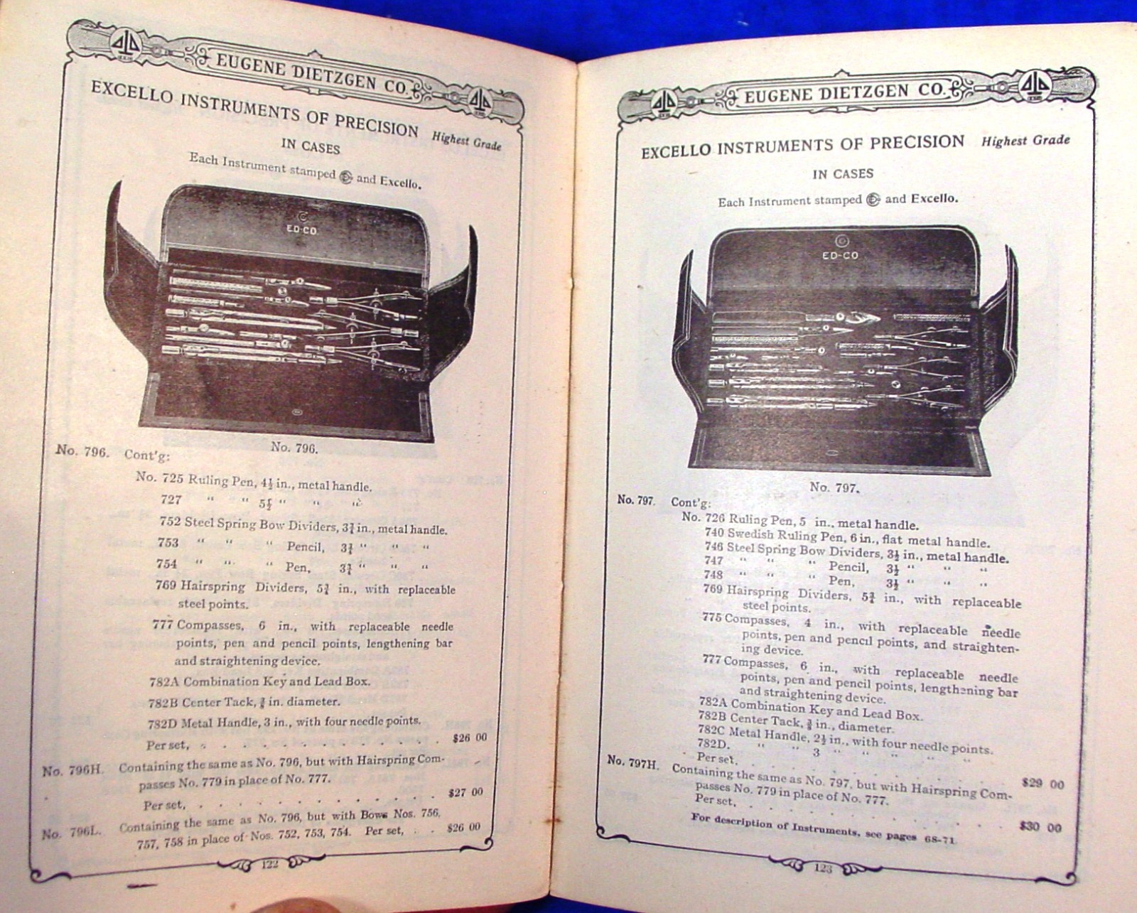 1910 Dietzgen Surveying & Drafting Insts. Catalog