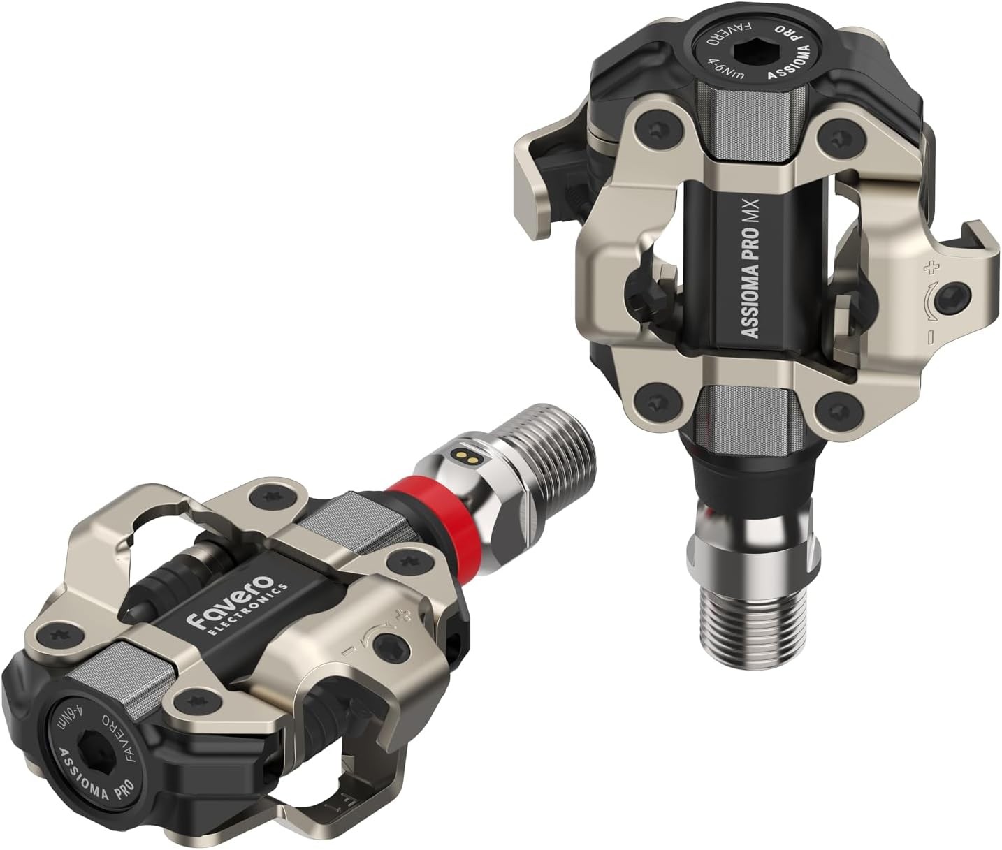 Favero Assioma PRO MX-1 MTB Power Meter Pedals with Extra SPD Cleats, Multi Tool