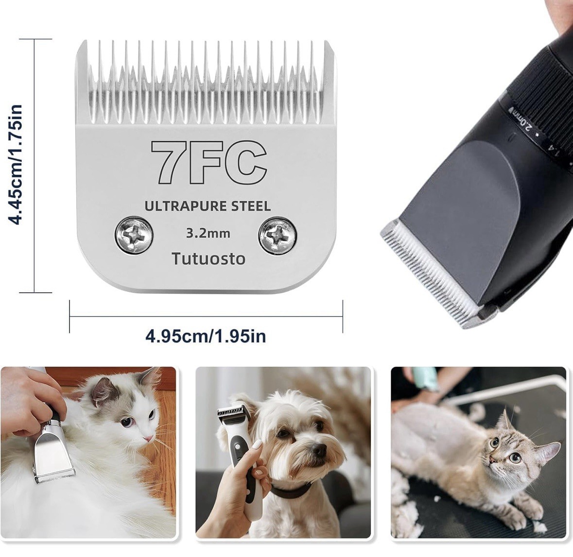 Clipper Blades Pet Grooming Clipper Replacement Blades Detachable Blade