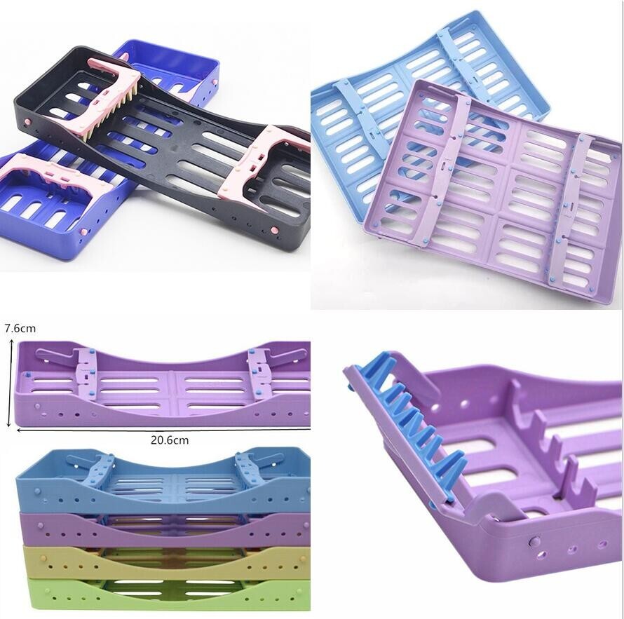 German Dental Autoclave Sterilization Cassette Pack Box Tray For 10 Instrument