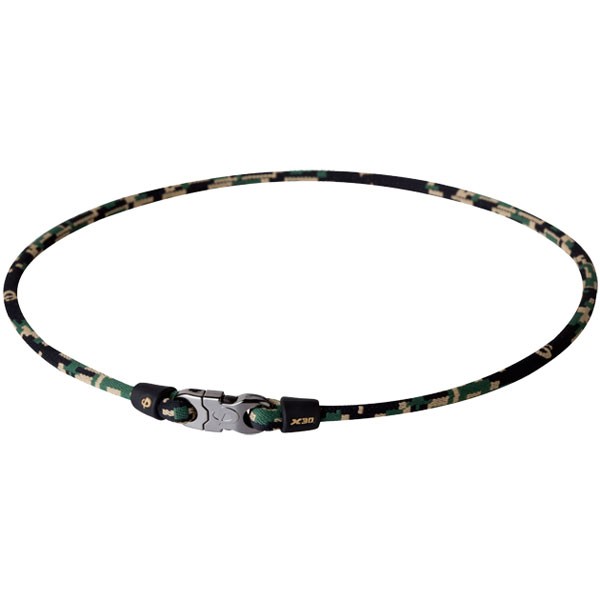 Phiten X30 Digital Camo Titanium Necklace Woodland - 18 Inch