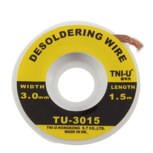 5 ft. 3mm Desoldering Braid Solder Remover Wick TNI-U