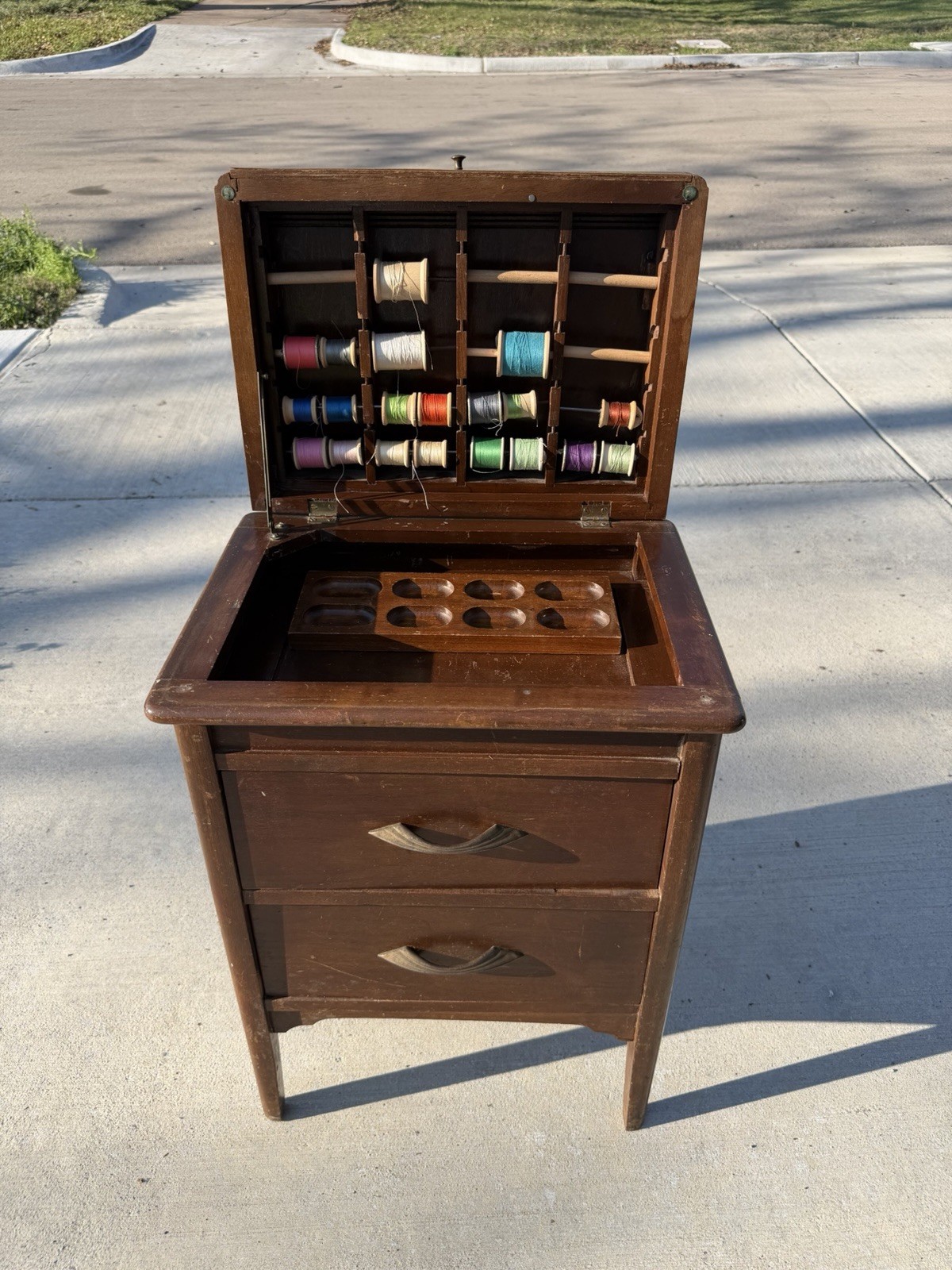 Vintage Sewing Cabinet By Caswell Runyon Co. 16x12x24