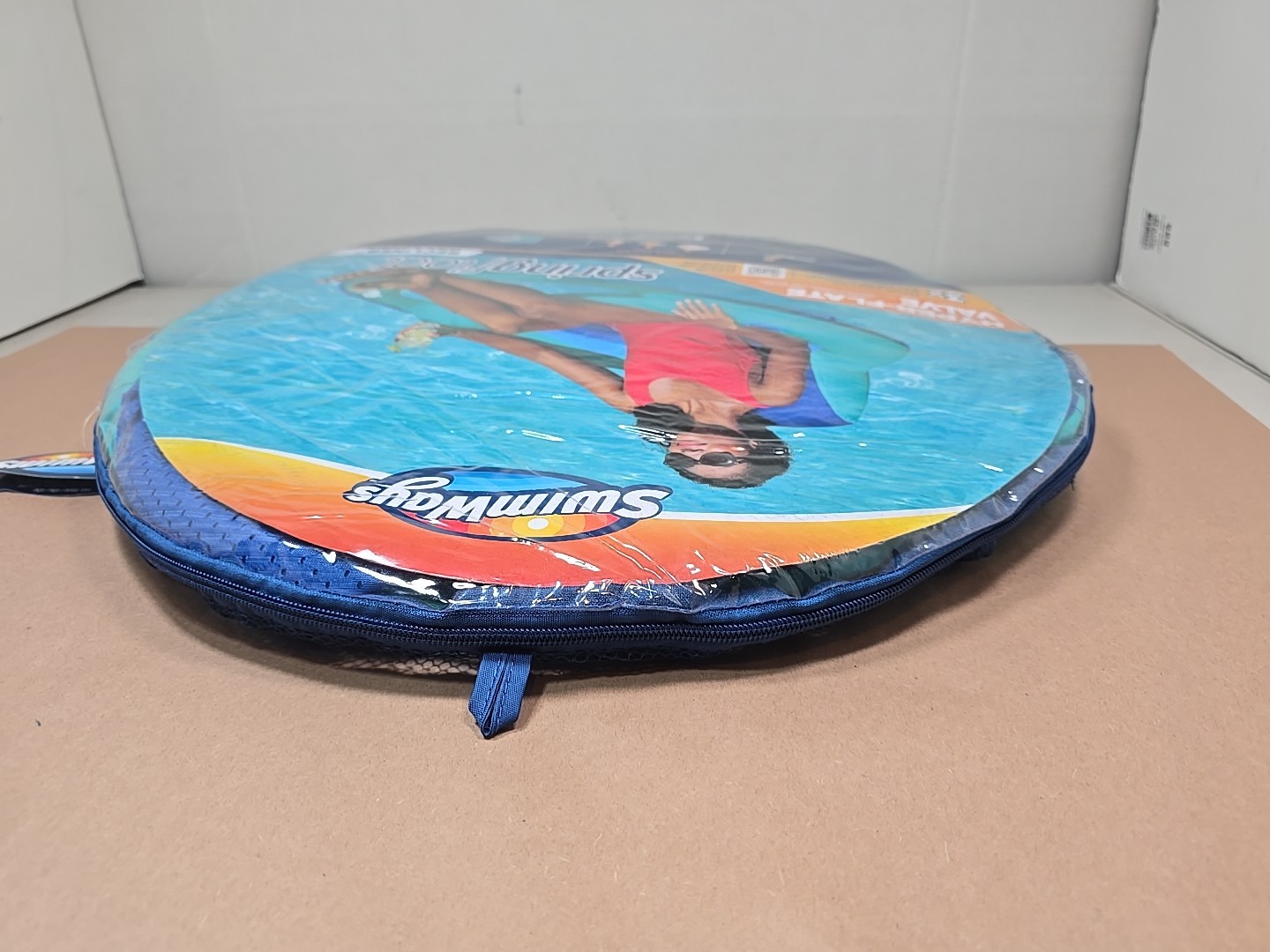 SwimWays Spring Float Recliner Pool Lounge Chair Hyper-Flate Valve Aqua 55”x38”