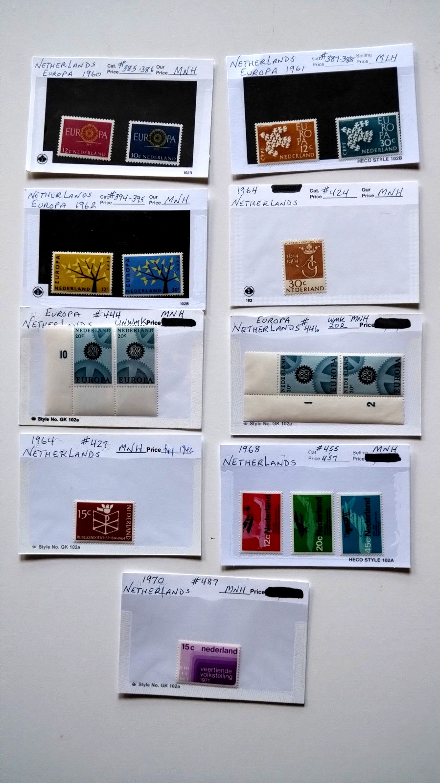 Netherlands Stamp Collection- Used / MH / MNH On Pages / Stock Cards