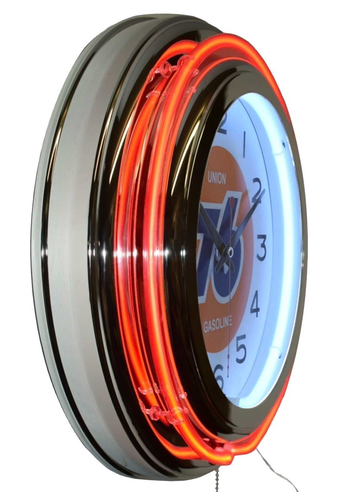 15" Union 76 Gasoline Gas Station Double Neon Advertising Clock Garage (Orange)