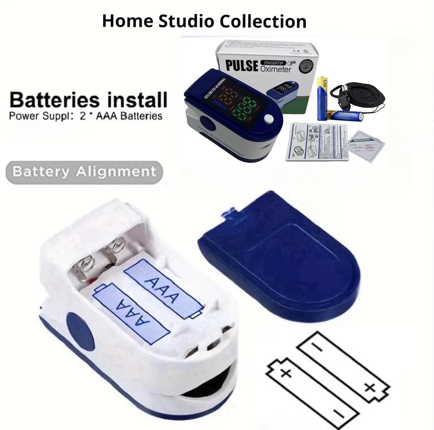Finger Tip Pulse Oximeter LED Blood Meter For Hospital Household NEW