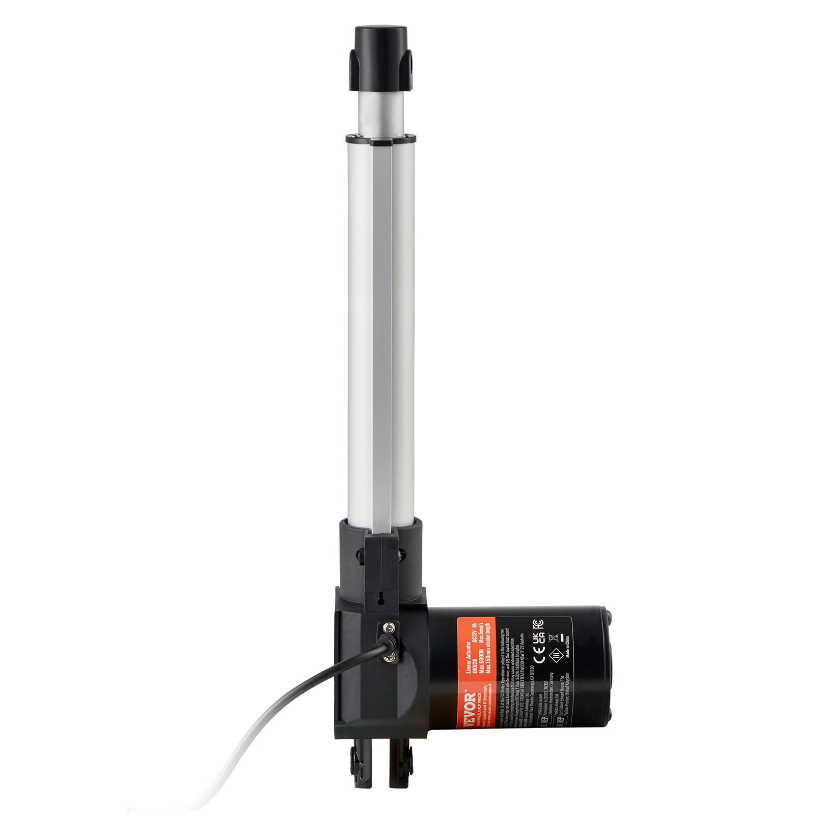 VEVOR Linear Actuator 12V 8Inch Heavy Duty 1320lbs/6000N 0.19"/s IP44 Protection