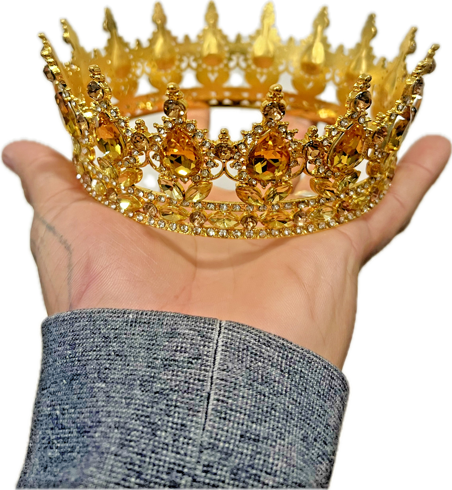 Oshún Crown Santería Corona de Santos Osun Orisha Yoruba Religion 2.1" height