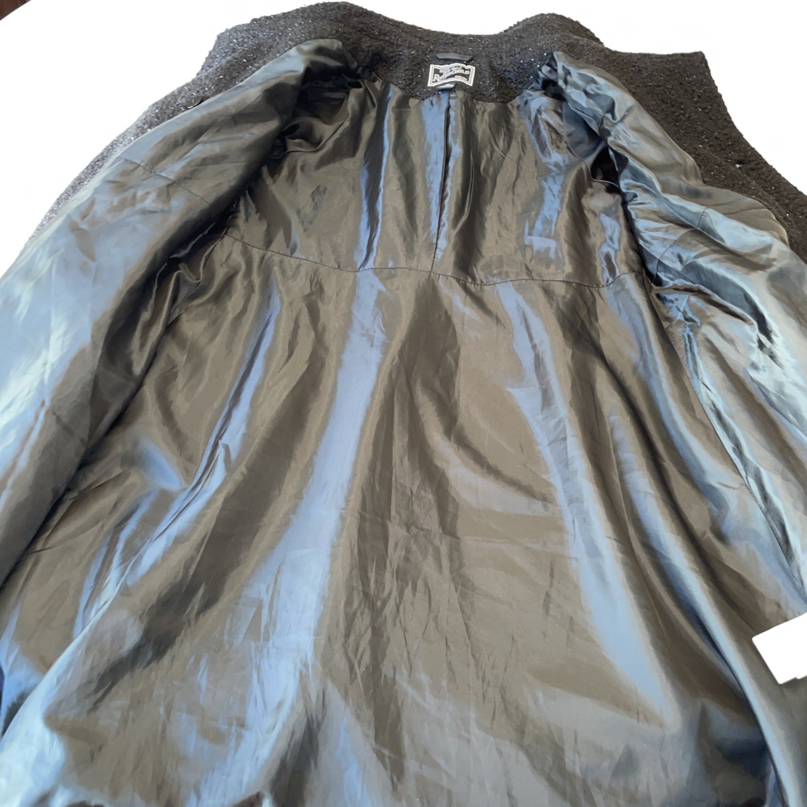 Rothschild Girl’s Princess Dressy Sparkle Black Coat Sz XL (16) Vintage Inspired