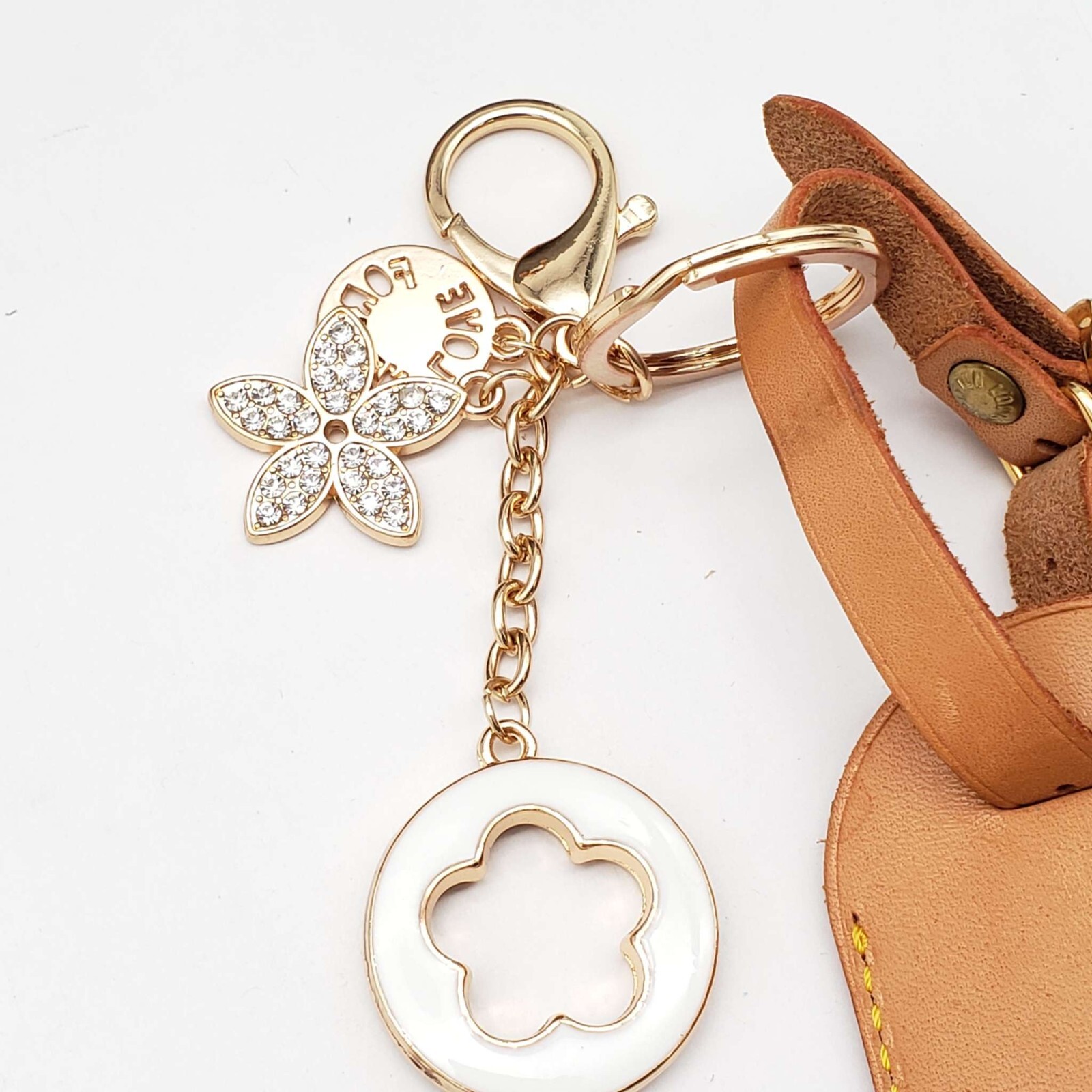 Authentic Louis Vuitton Luggage tag with Unbranded Keychain, Keycharm