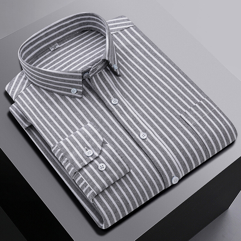 Mens Dress Oxford Shirts Formal Business Long Sleeves Cotton Casual Shirts Tops