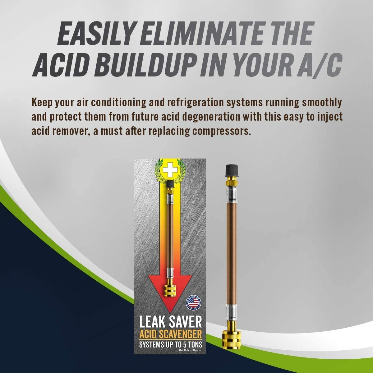Leak Savers Direct Inject Acid Scavenger HVAC System Acid Treatment Neutralizer