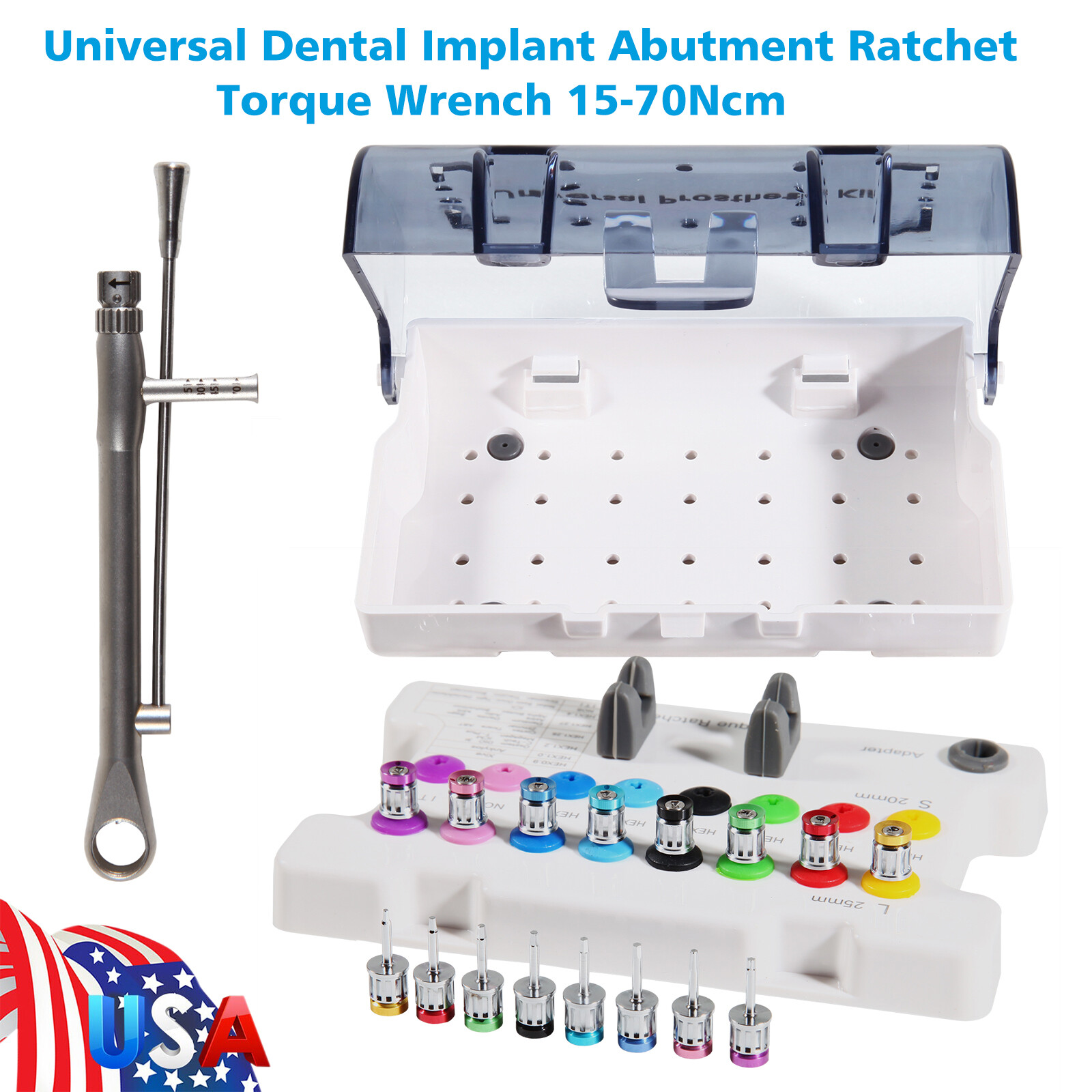 Dental Universal Implant Prosthetic Kit Torque Wrench Screw Drivers Remover st