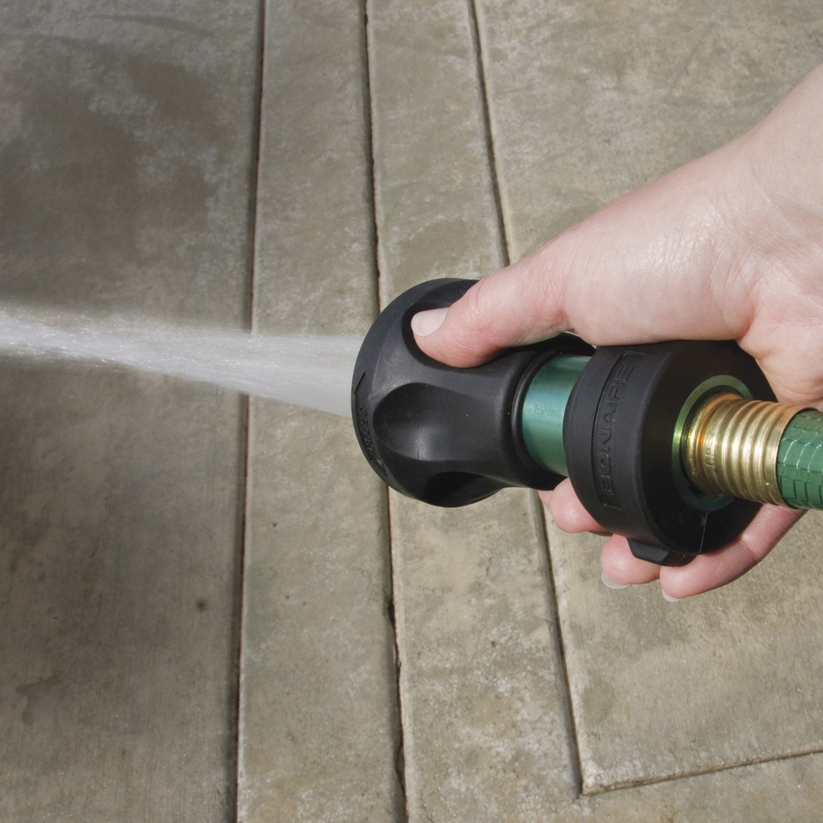 Bon Aire Ultimate Garden Hose Nozzle With Adjustable Spray, Aluminum, Model#