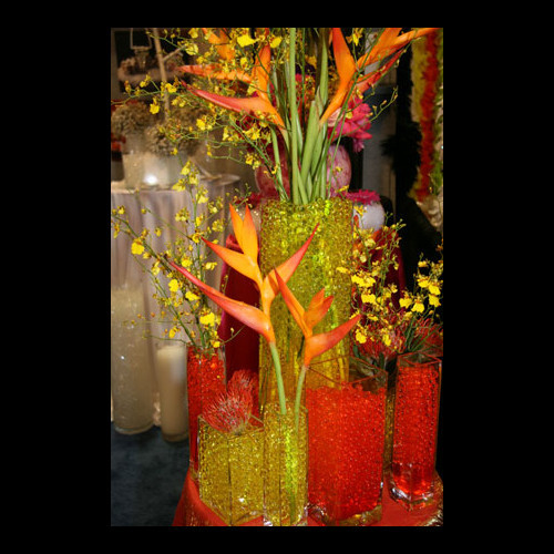 Yellow Vase Filler Beads 4oz Bag Makes 3 Gallons - Water Storing Gel