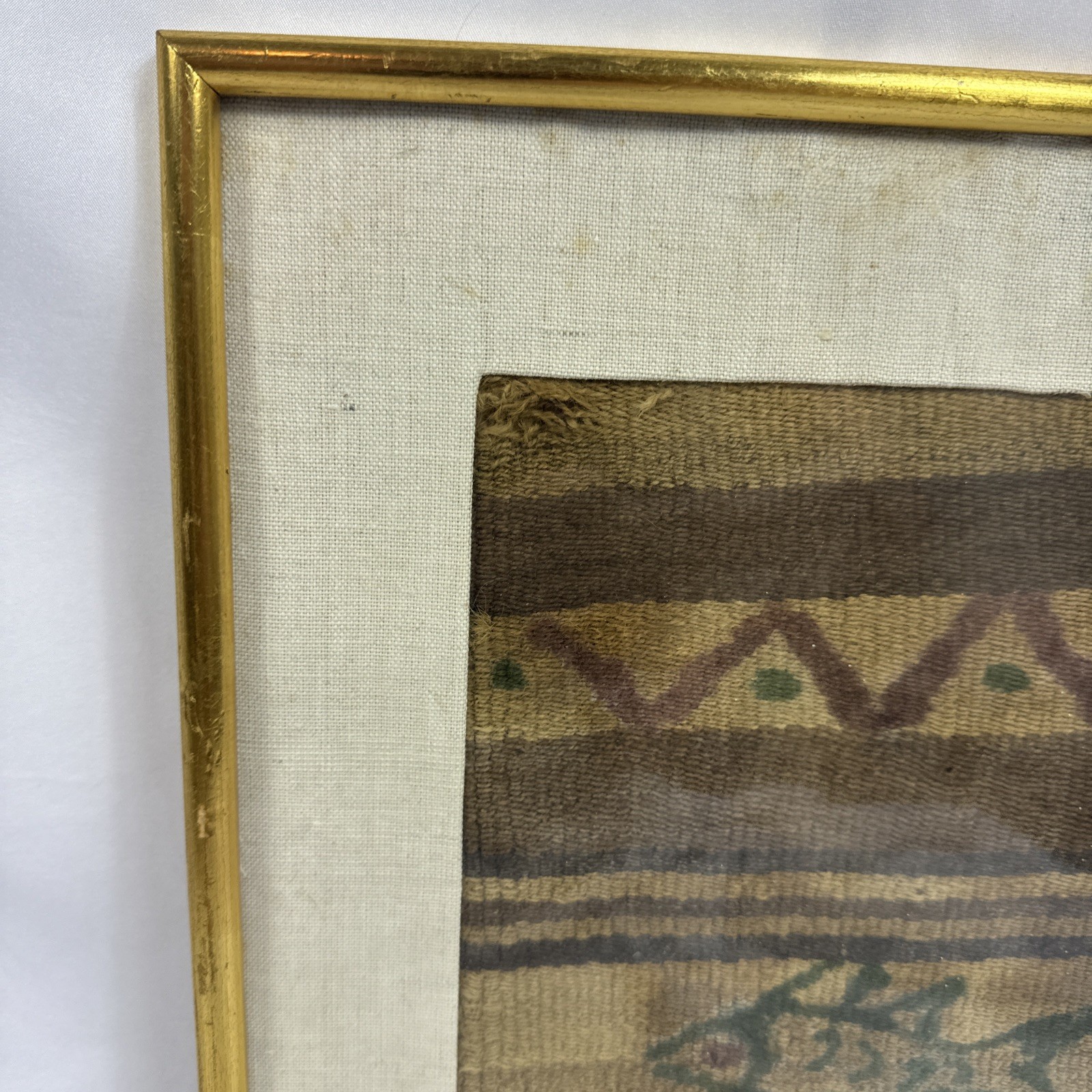 Pre-Columbian textile fragment Framed - Peruvian Chancay? Tiahuanaco?