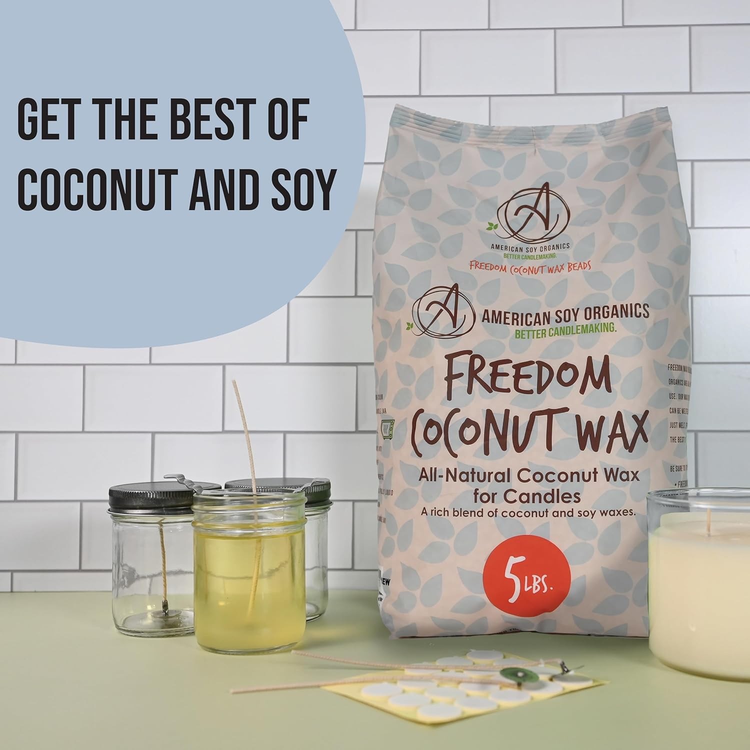 Coconut Soy Wax Beads for Candle Making - Natural Candle Making Supplies