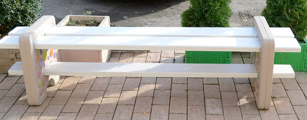 Concrete mold Bench leg for concrete cement ABC plasticmold sold 1 piece B05