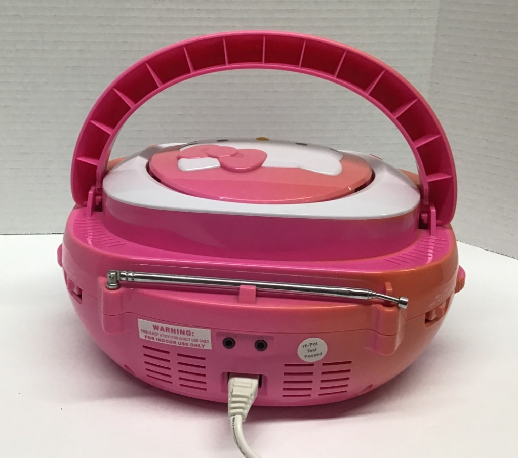 Hello Kitty CD Player Boombox AM FM Radio