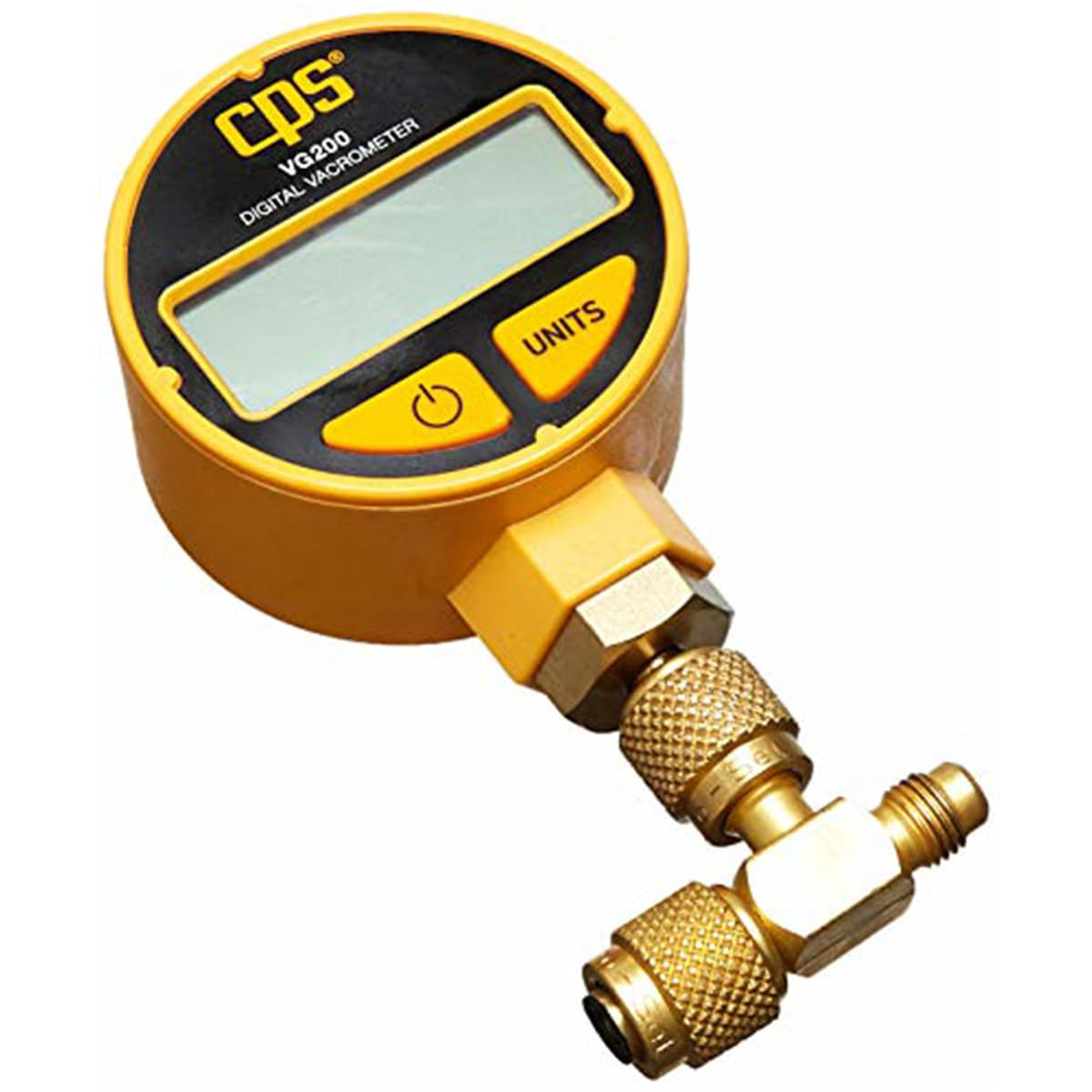 CPS VG200 Digital Vacuum Gauge: Microns/Torr/mBar - LCD - T-Fitting & Case