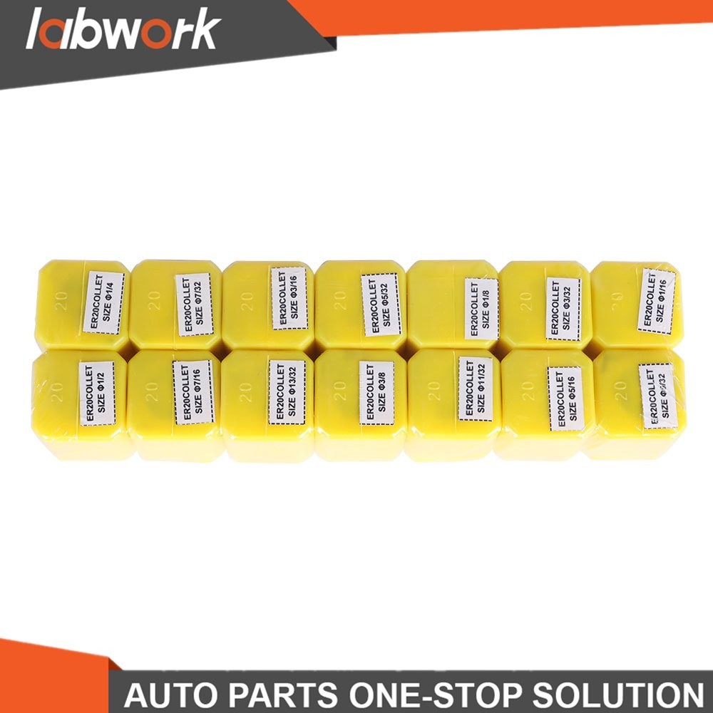 Labwork 14 Pack ER20 Spring Collet Set Fit For CNC Milling Lathe Tool Engraving