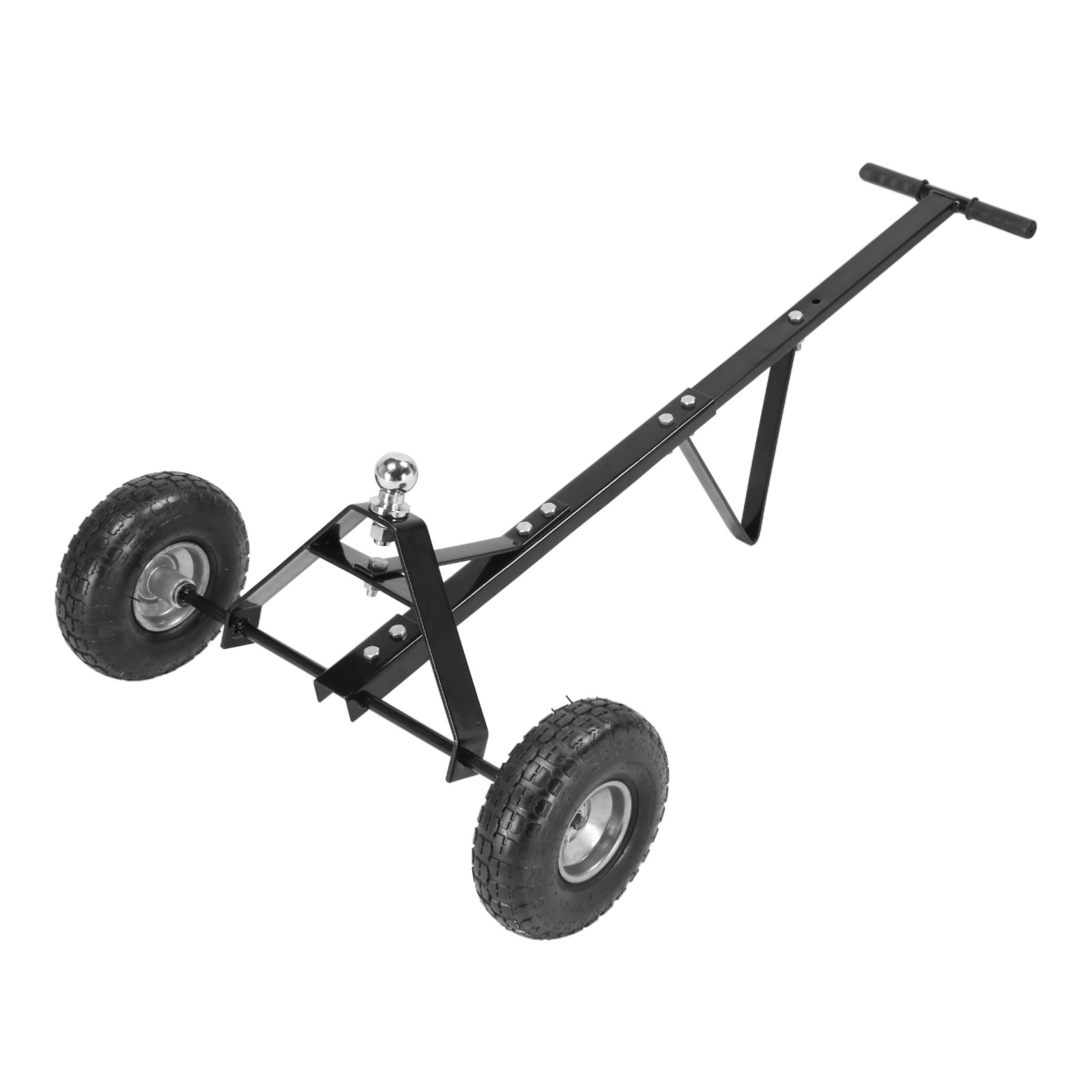 Trailer Dolly w/ Solid Tires for Moving 600Lbs Black Powder Coated Steel