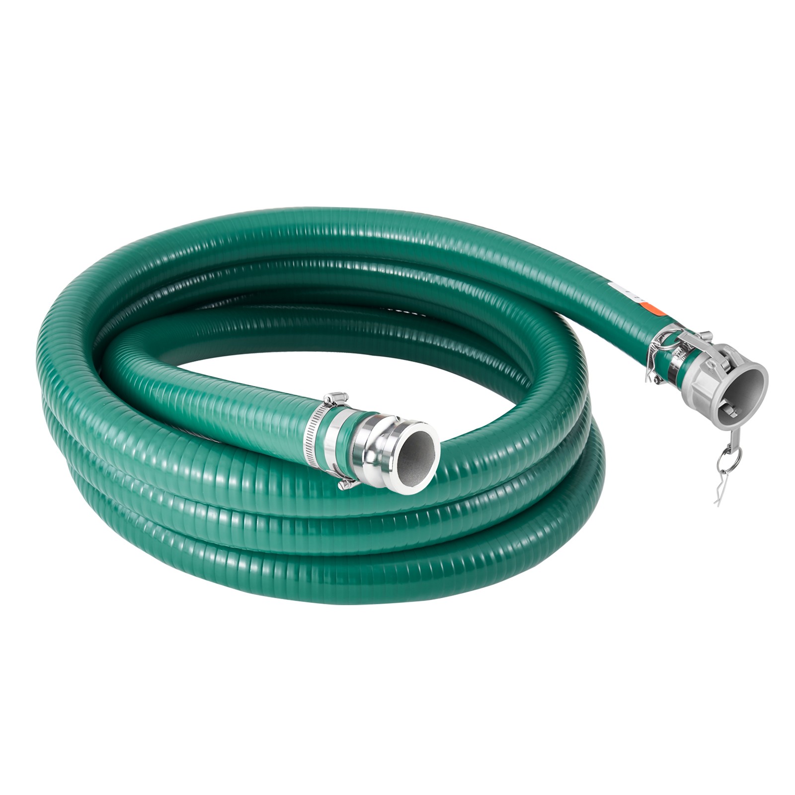 Suction Hose 2 in x 20 ft Green High Quality Hose Complete Fittings