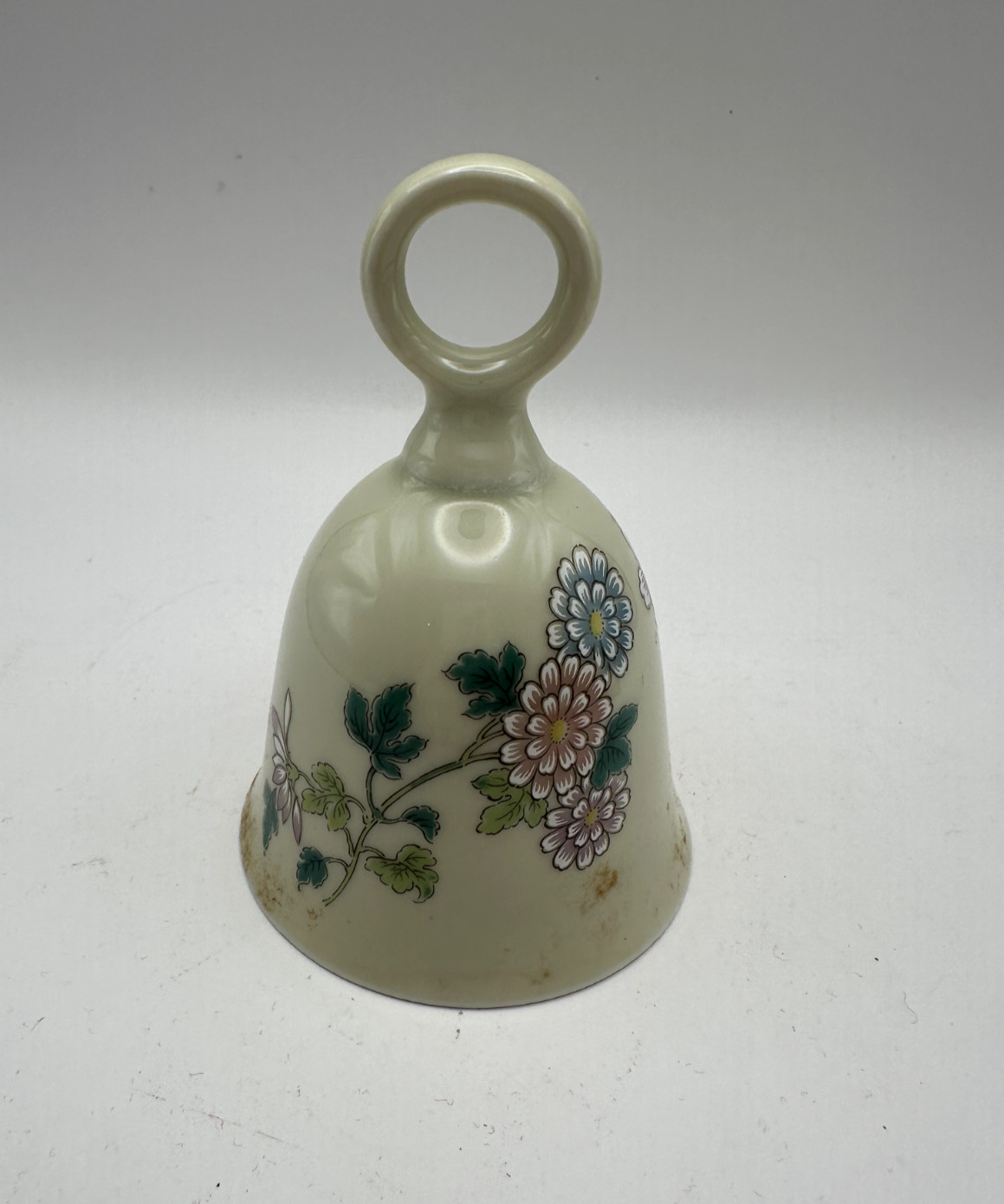 Vintage Japan Ceramic Ivory Bell Takahashi Cho-Cho Flowers Butterflies San Fran