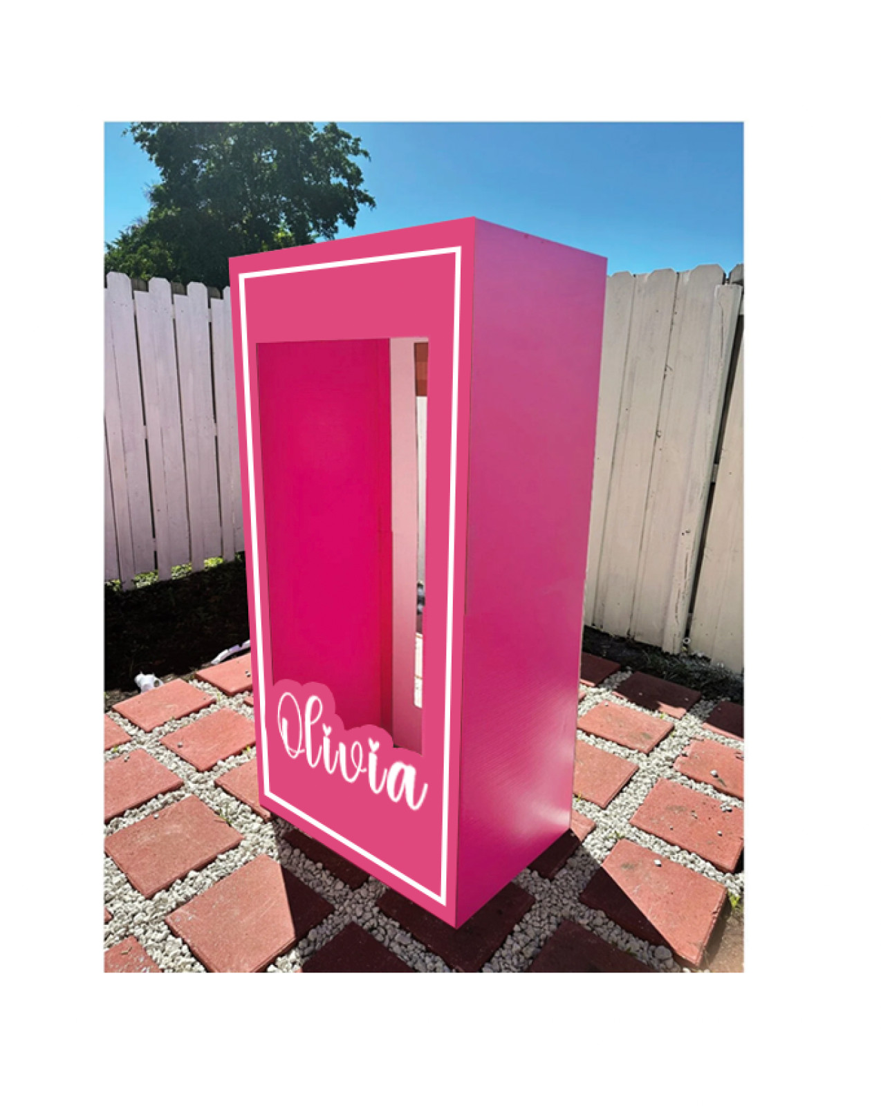 4 ,5, 6, 6.6ft tall, doll photo box, popular photo booth props birthday party