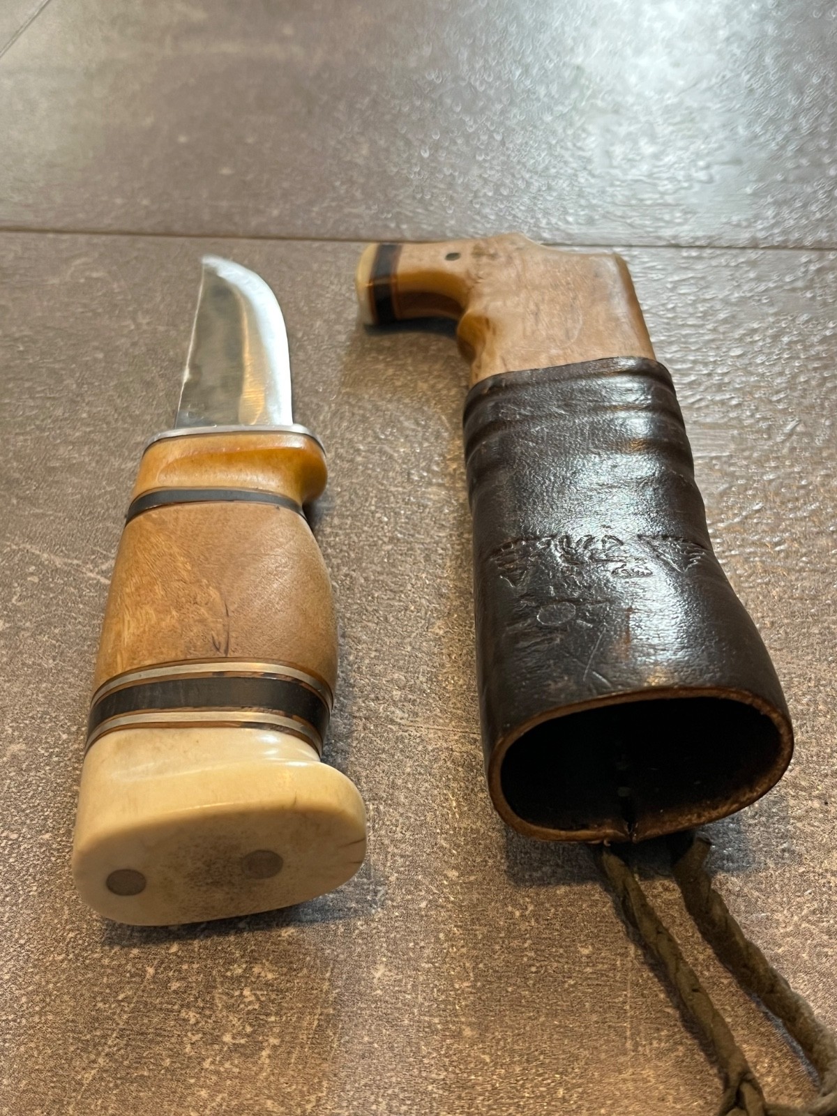 vintage swedish handmade knife puukko markt RB hunting fishing camping