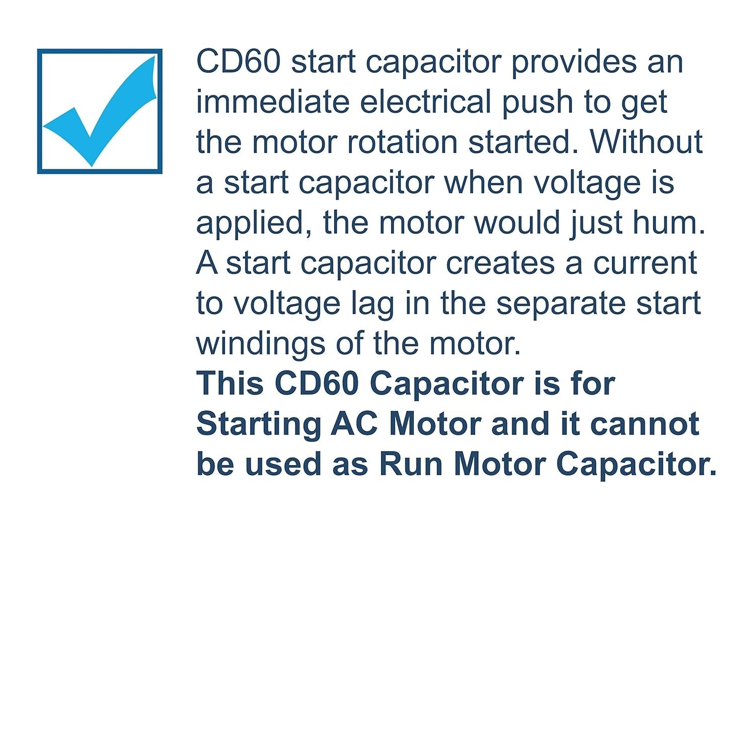 70uF CD60 Start Capacitor for Genie 000954419988A 19988A Garage Door Opener