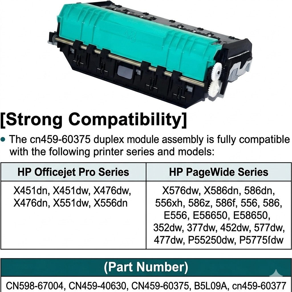 CN459-60375 CN598-67004 Duplex Module for Printer HP OfficeJet Pro & PageWide