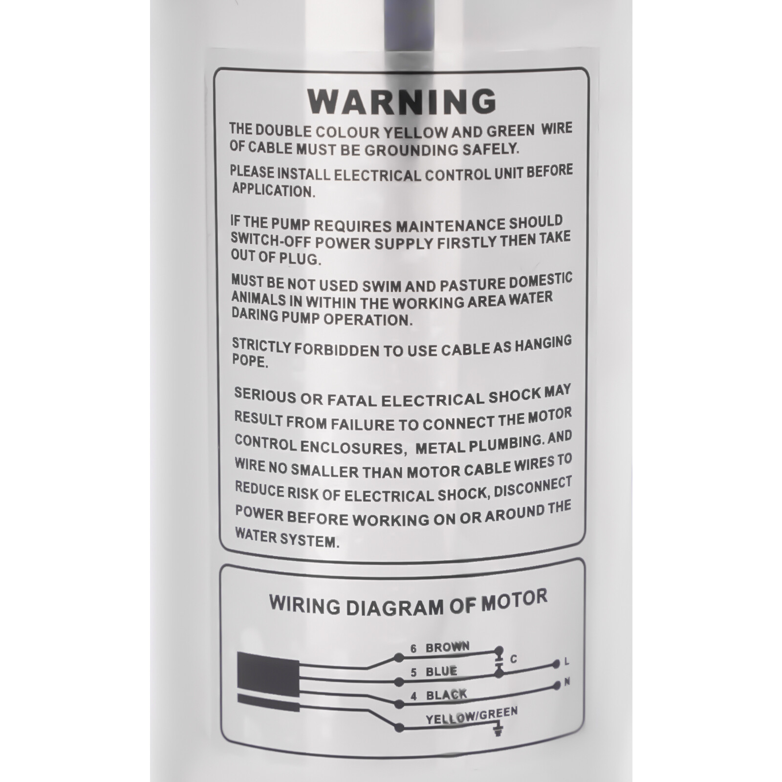 1.0 HP Water Well Pump Stainless Steel Deep Well Submersible Pump 3420RPM 750W!