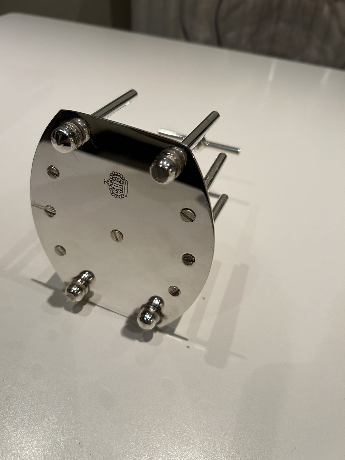 Christopher Dresser style Silver Plated Toast Rack Oval Base