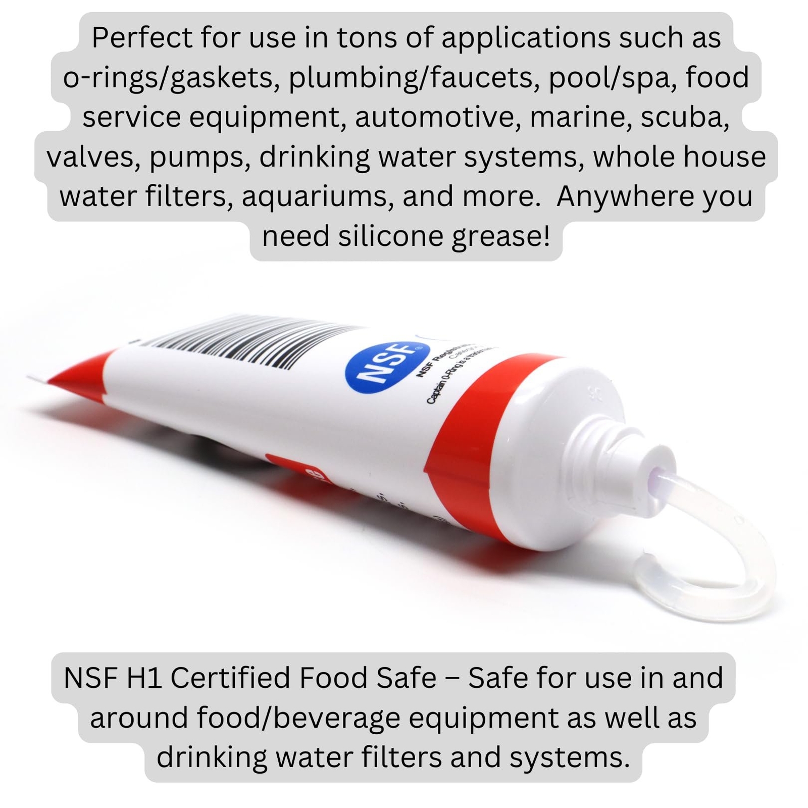 Food Safe Silicone Lubricant Grease - O-Rings, Seals, Gaskets, etc (1.76oz 50g)