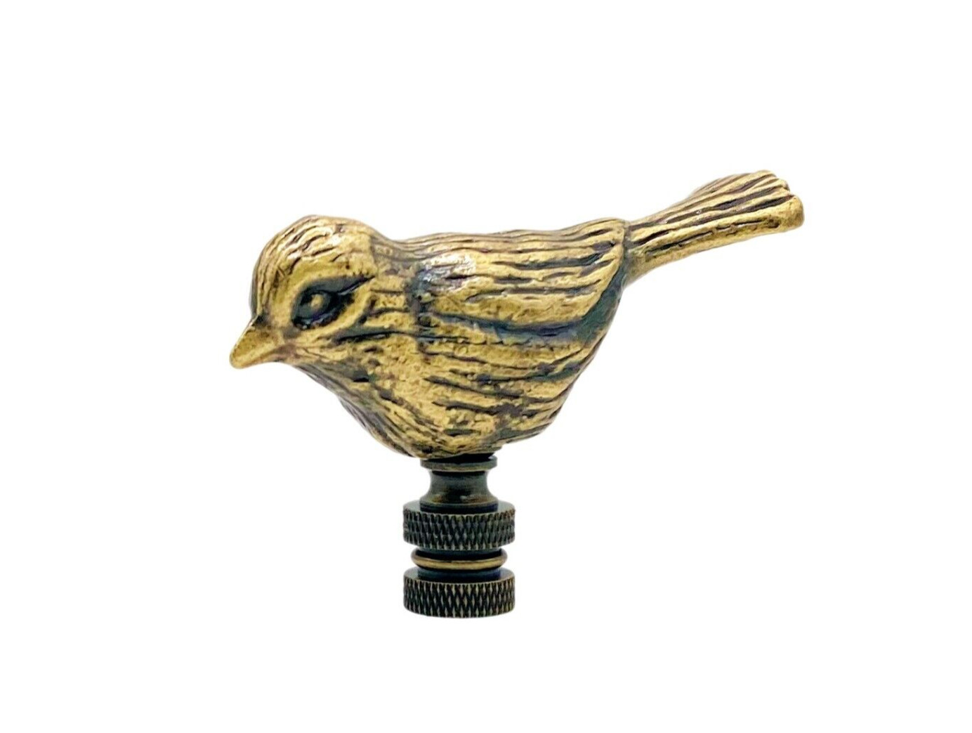 Lamp Finial-SPARROW-Antique Brass Finish, Highly detailed metal casting