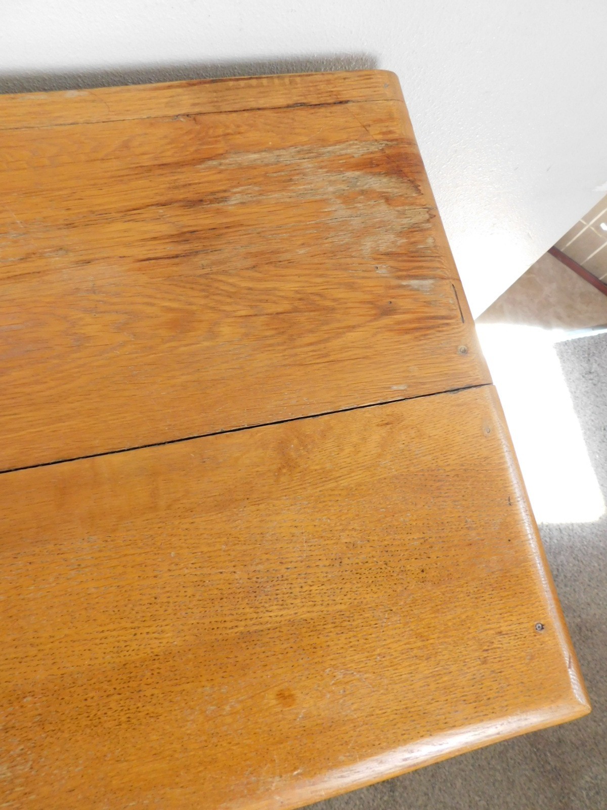 Antique REAL DEAL c1915 ALL Original Oak Ice Box Bar Counter Refrigerator VG HOT