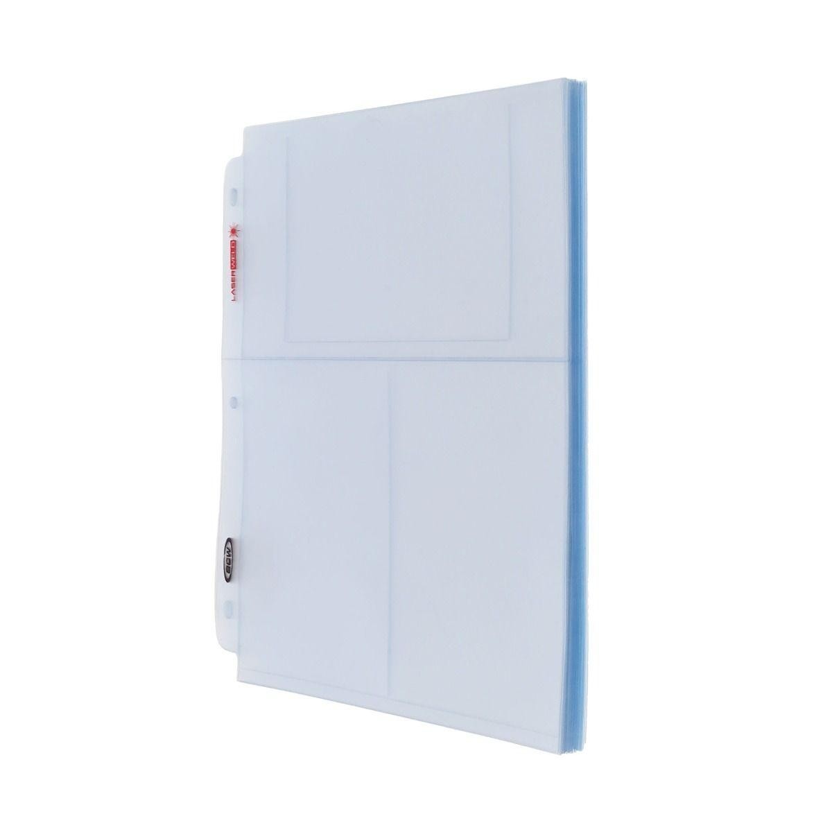 Lot of 20 New BCW Clear Album Pages 4x6 3 Pockets For Postcard Photos Coupons