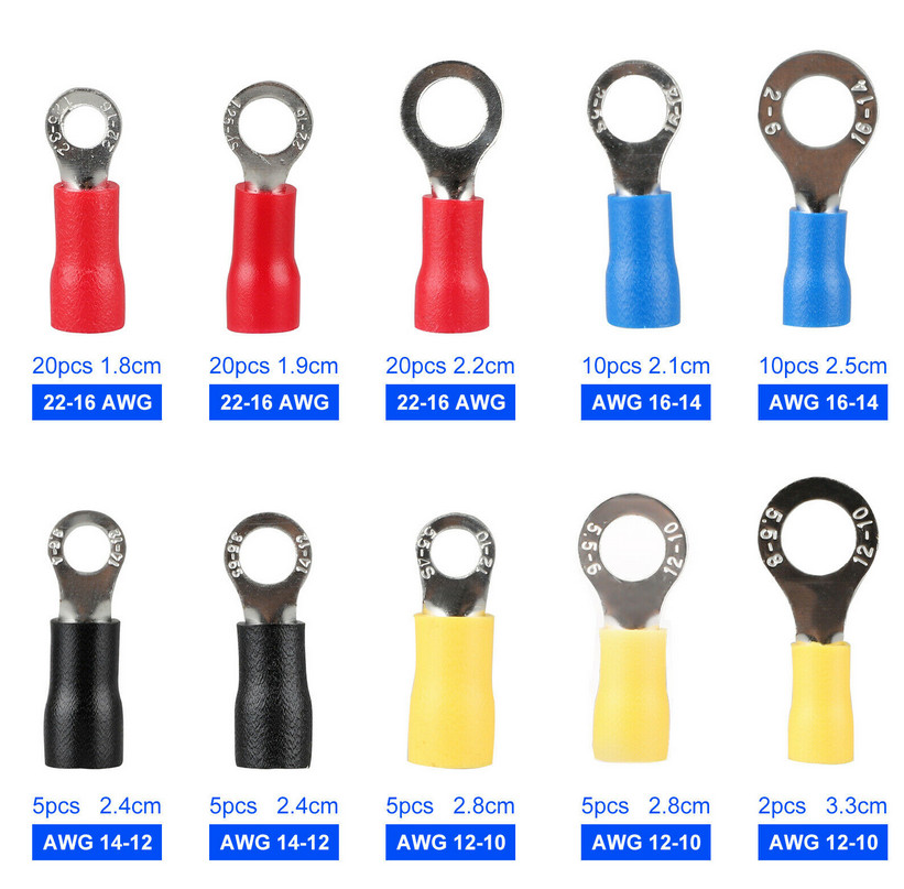 280/1200Pcs Assortment Insulated Electrical Wire Connectors Crimp Terminals Kit