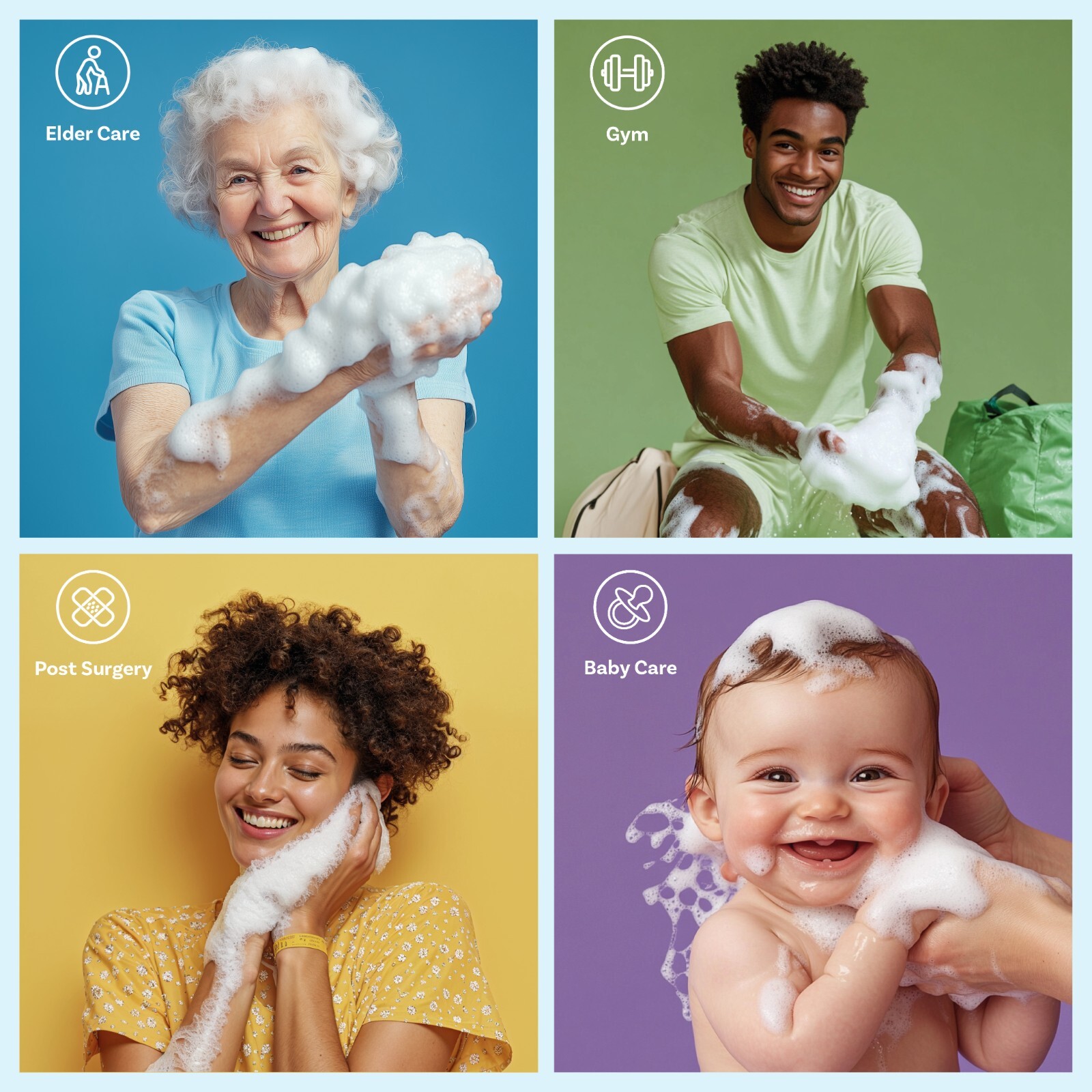 Scrubzz Disposable Rinse Free Bathing Sponges - Lavender, 75 Count