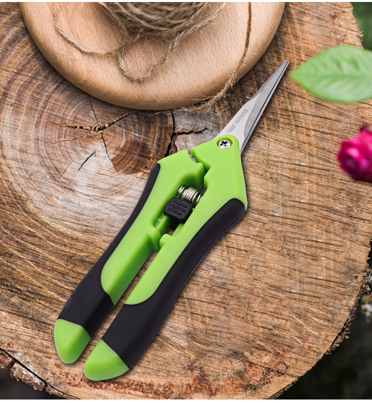 6 Pack Curved Blade Garden Scissors Trimmers Harvest Pruning Plants Trimming