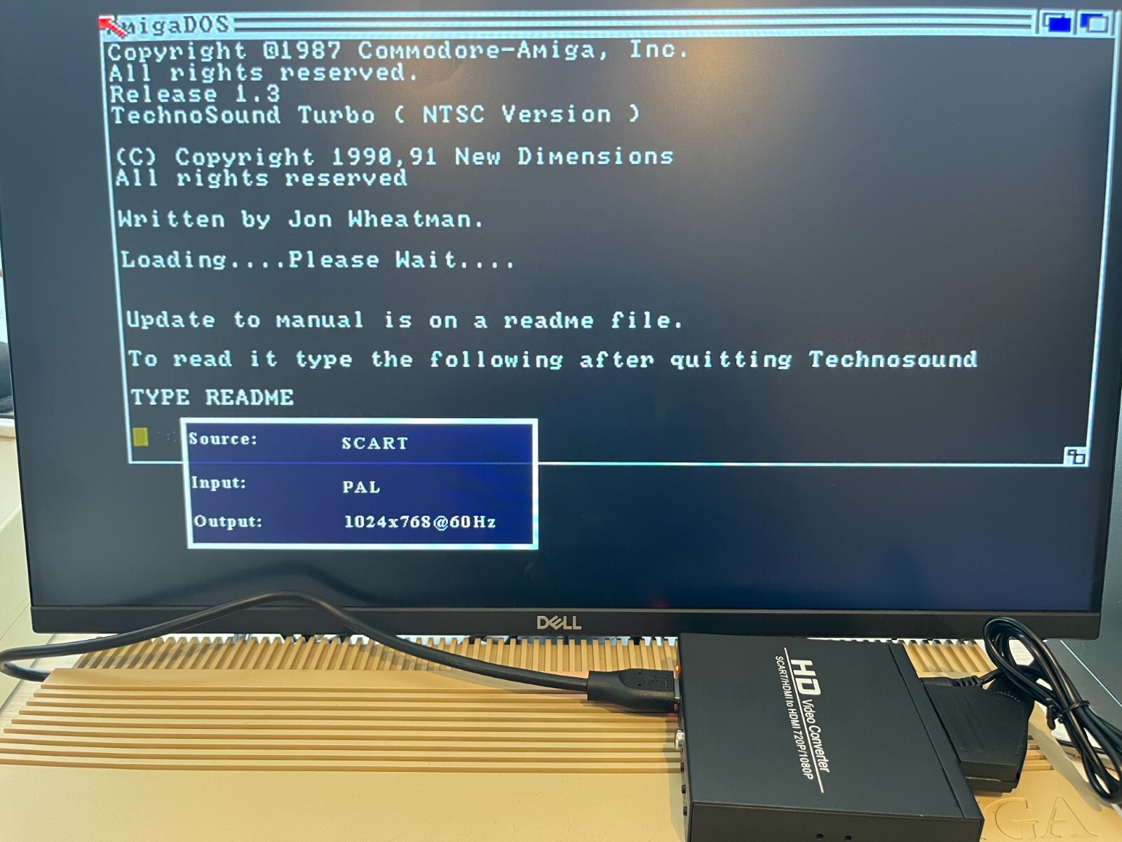 Commodore Amiga RGB to HDMI Adapter & Cable set - NTSC & PAL USA Seller