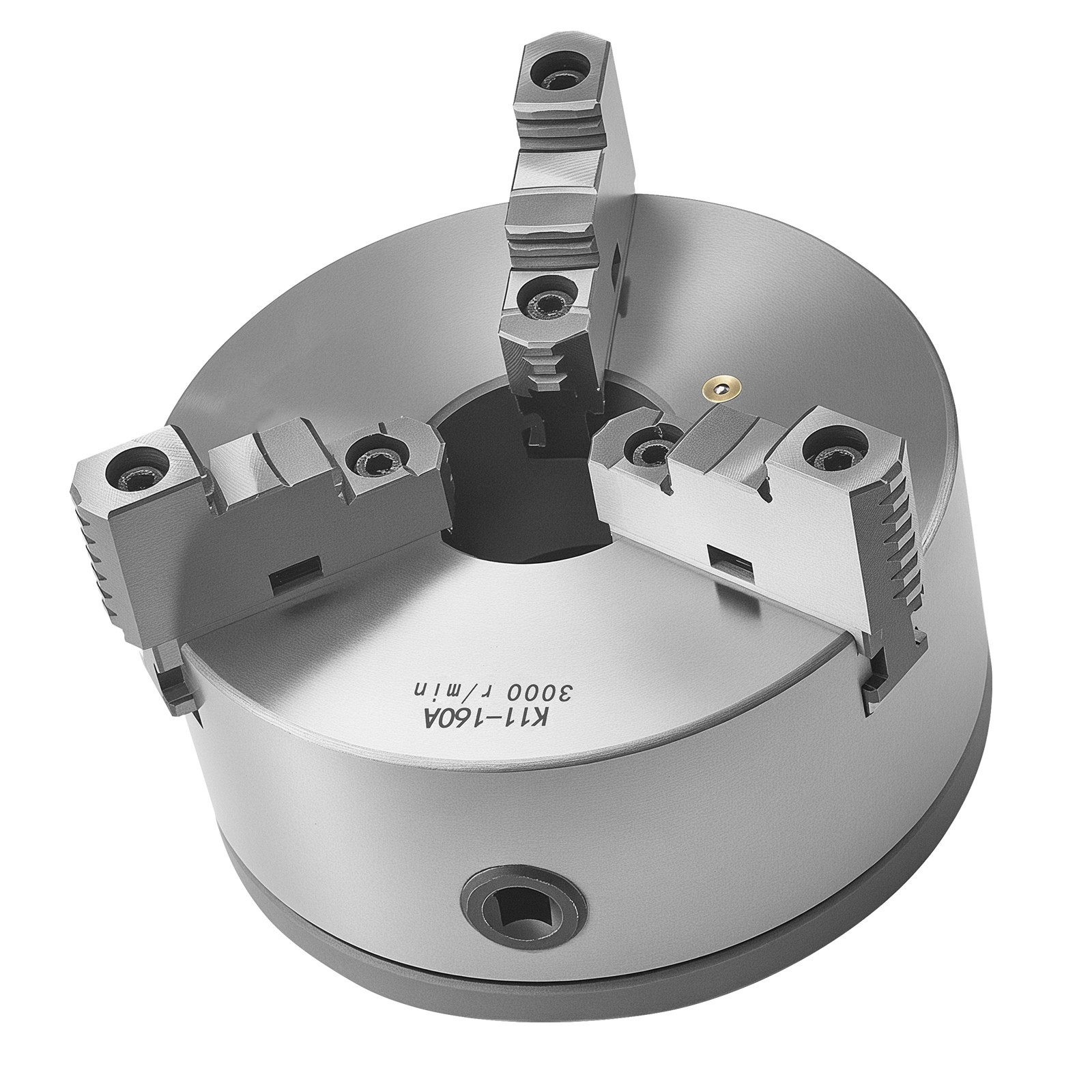 6 Inch 3-Jaw Self-Centering Lathe Chuck with 1 1/2 in-8 Threaded Backing Plate