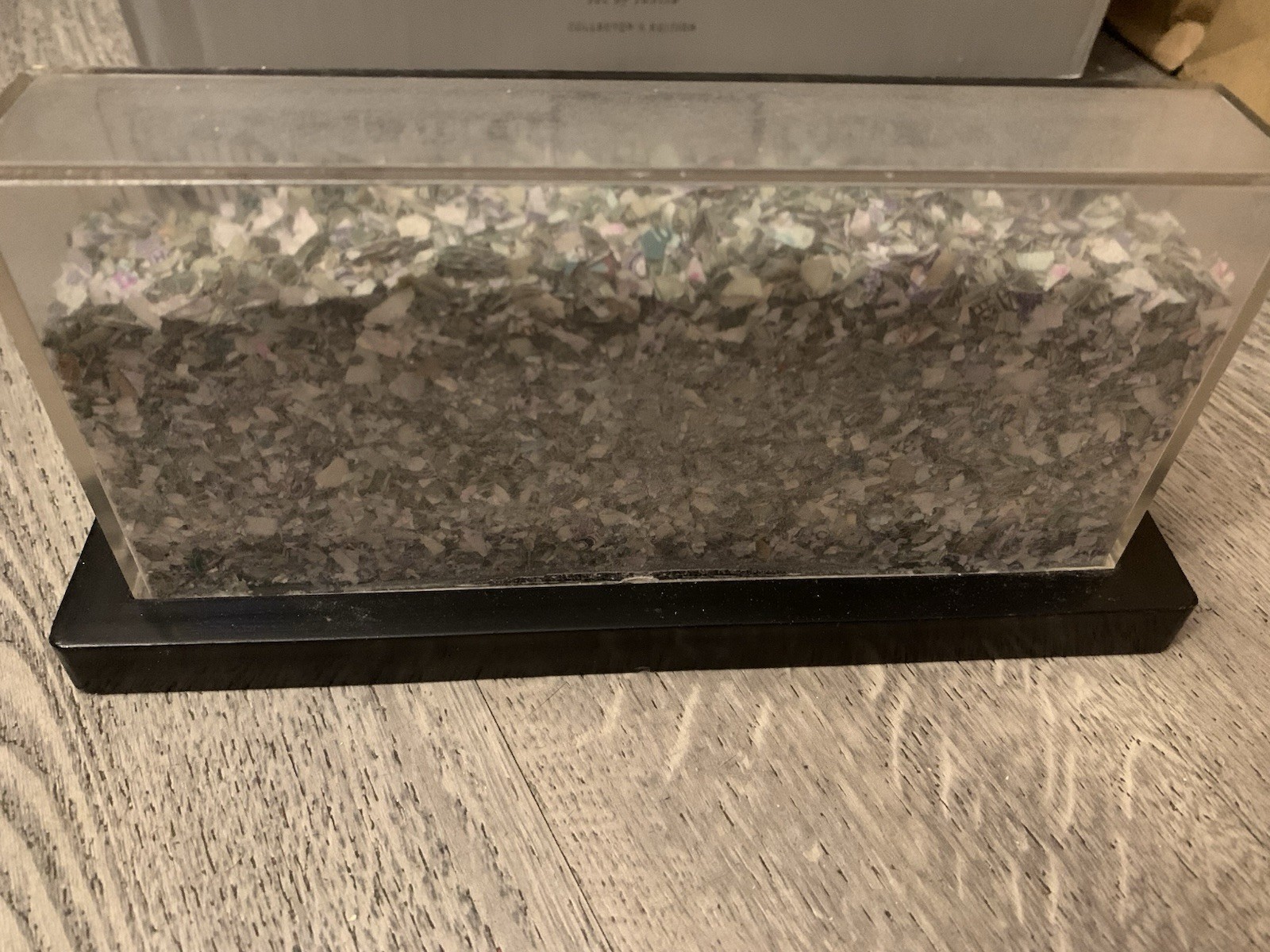 Vintage Shredded US Currency U.S. Paper Money 100% Real $50,000 Box Acrylic