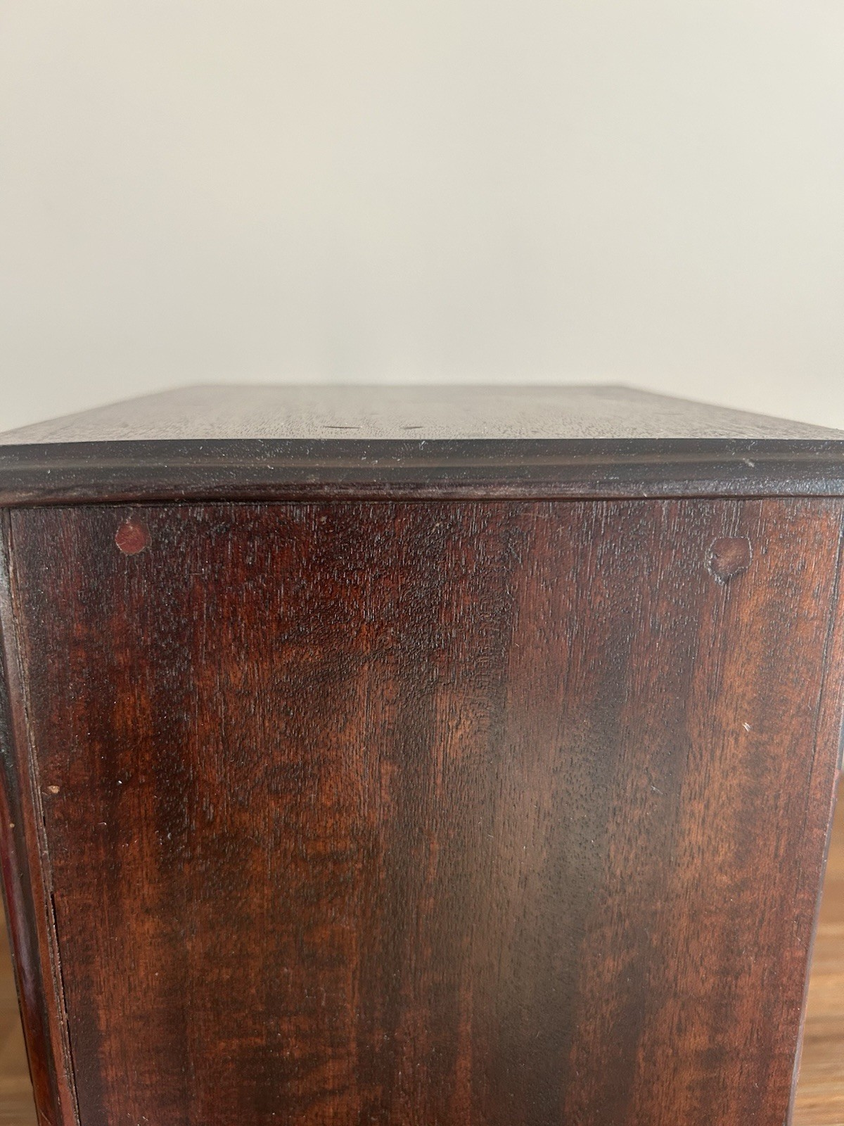 Rare 19th C. Pair Miniature Apprentice Piece Desk Top Mahogany Chest Of Drawers